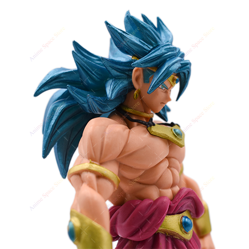 20 ซม.Dragon Ball รูป Broli Super Saiyan ยืนท่าทางผมสีฟ้าคอลเลกชันของเล่น PVC Action ตุ๊กตาสําหรับเด็ก Xmas ของขวัญ