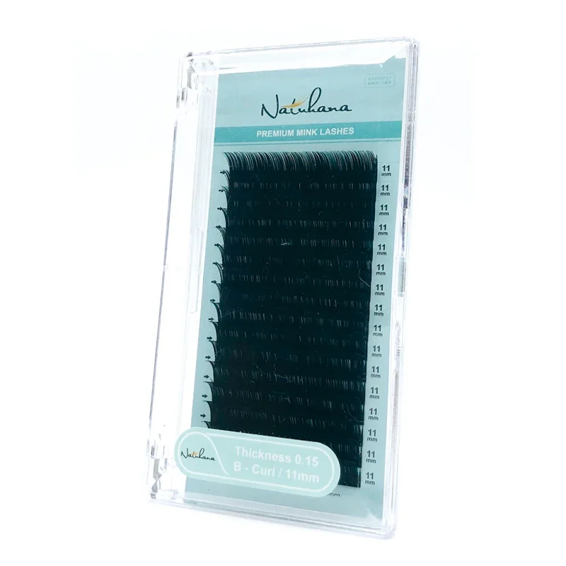 NATUHANA 16 Hàng C D CC DD Cao Cấp Cá Nhân Giả Hàng Mi Tự Nhiên PBT Chồn Nối Mi Tiếp Liệu Tổng Hợp Sợi Mi Trang Điểm