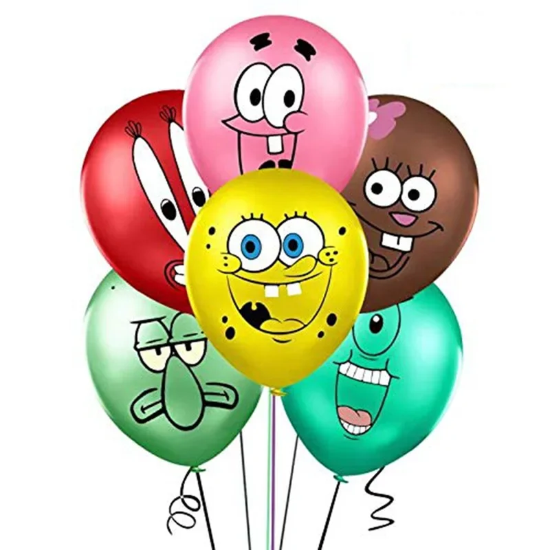 12PCS 12 Zoll Neue SpongeBob Latex Ballon Baby Dusche Kind Geburtstag Party Dekoration Ballon Helium Ballon