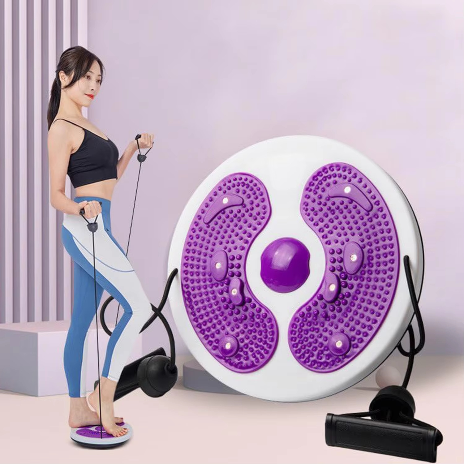 Exercício cintura torção disco pé massagem cintura torção disco equipamentos de fitness portátil tensão magnética cintura torção máquina