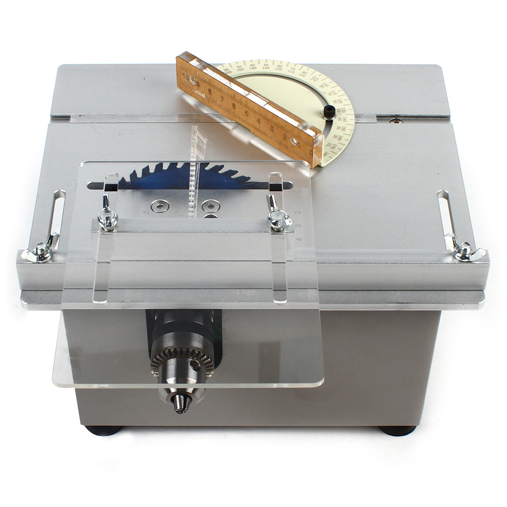 T6 Mini-Präzisions-Tischkreissäge, 96 W, Schneidwerkzeug, DIY-Holzbearbeitungsmaschine mit Drucklineal 90 °