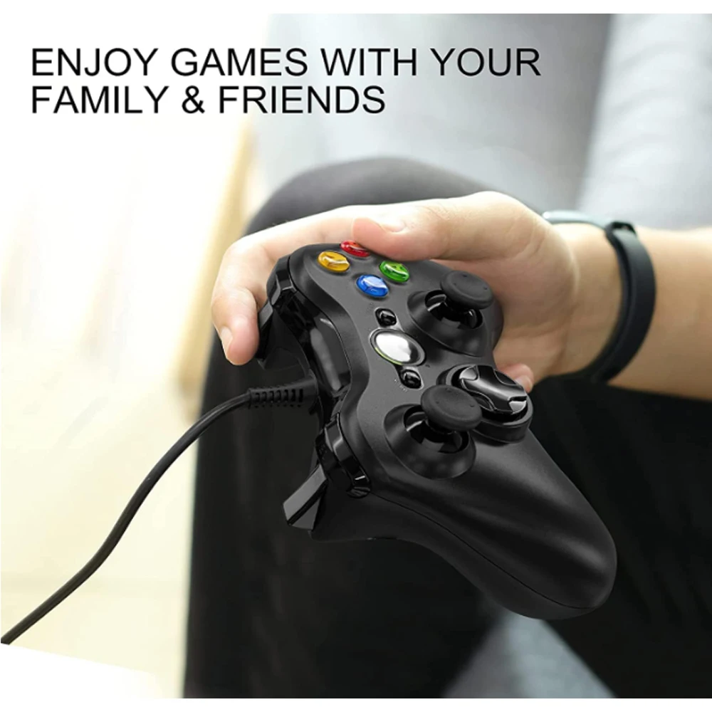 Il controller di gioco cablato 360 supporta Xbox 360 e Windows 7/8/10, con motore integrato, più colori tra cui scegliere