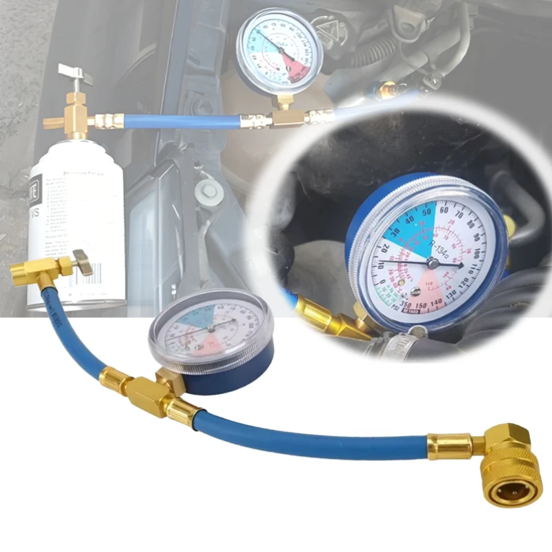 Auto AC Klimaanlage R134A Kältemittel Aufladen Messschlauch mit Manometer Manometer Mess Kit Reparatur Werkzeug