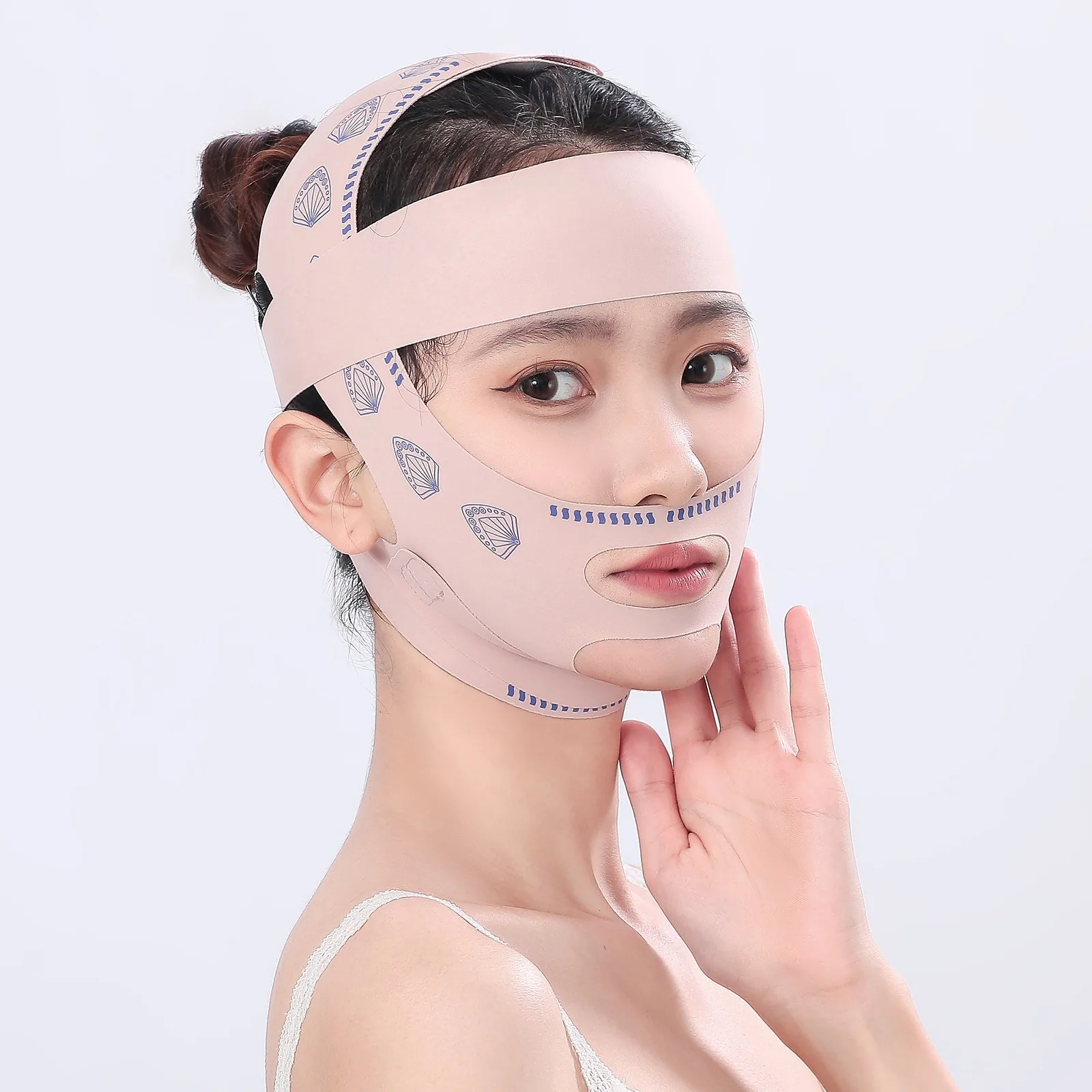 1pc 턱 뺨 슬리밍 붕대 V 셰이퍼 리프팅 마스크 페이스 리프팅 V 라인 쉐이핑 붕대 안티 링클 페이스 붕대