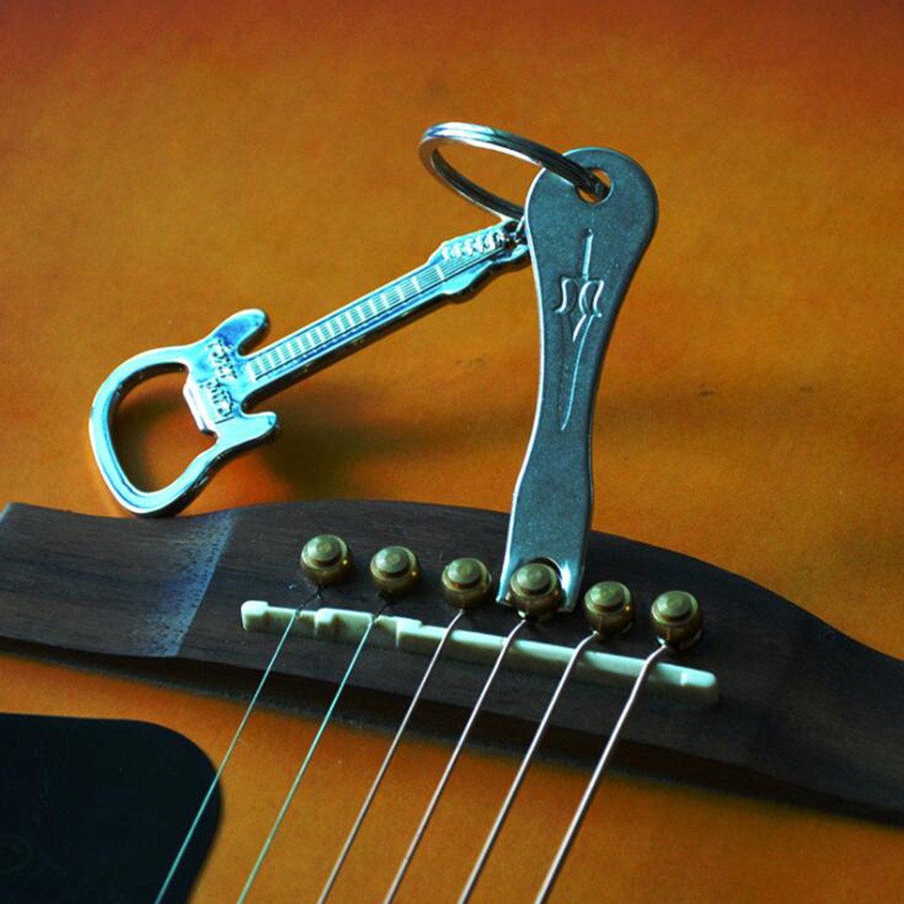 Extractor de clavijas de puente de guitarra, herramienta de Metal cromado, acústico, Folk, bajo, práctica, accesorio