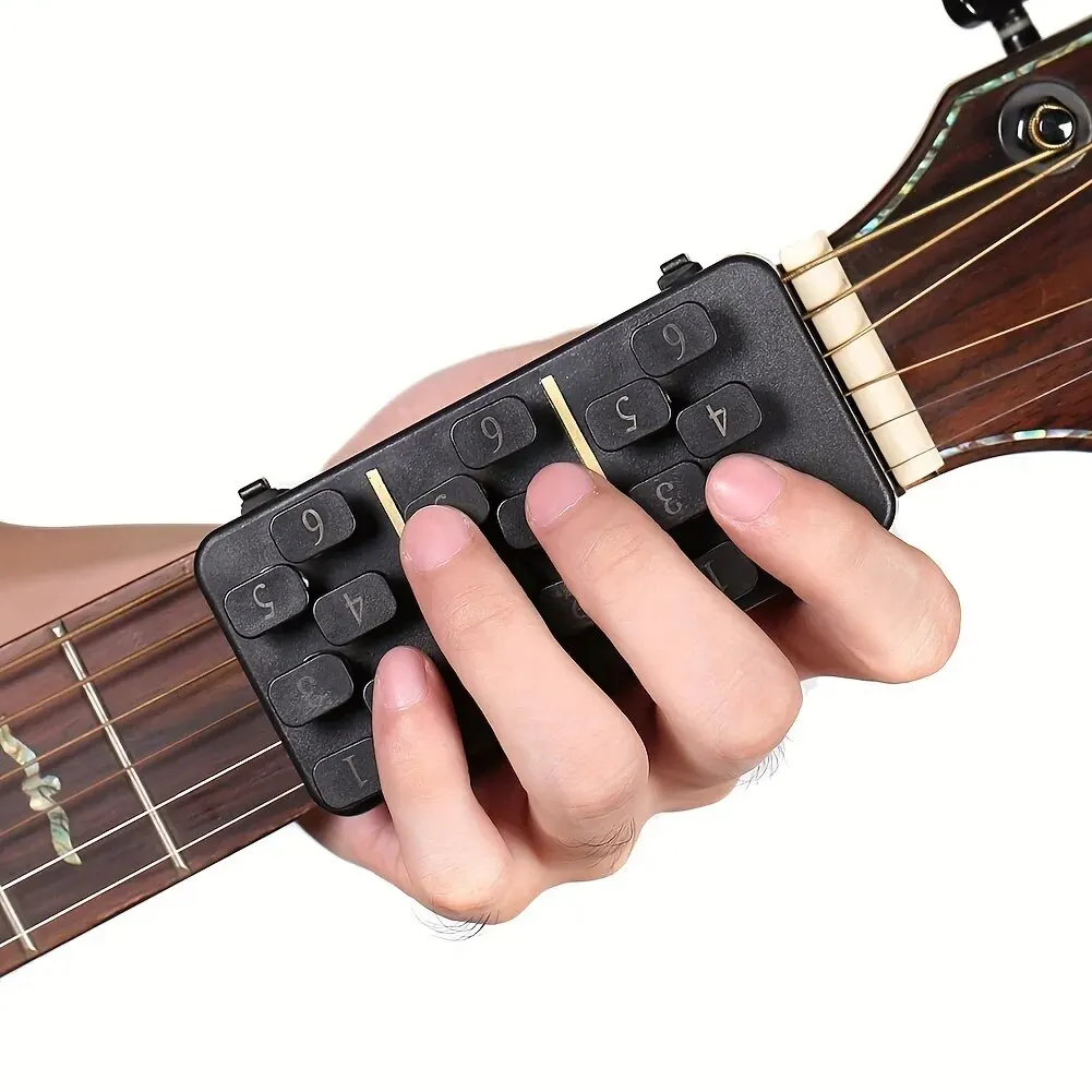Trainings hilfen einfach Press Kit Gitarren akkord unterstützt Lern werkzeug 18 Tasten Ein-Klick-Gitarren akkord für Gitarristen Anfänger