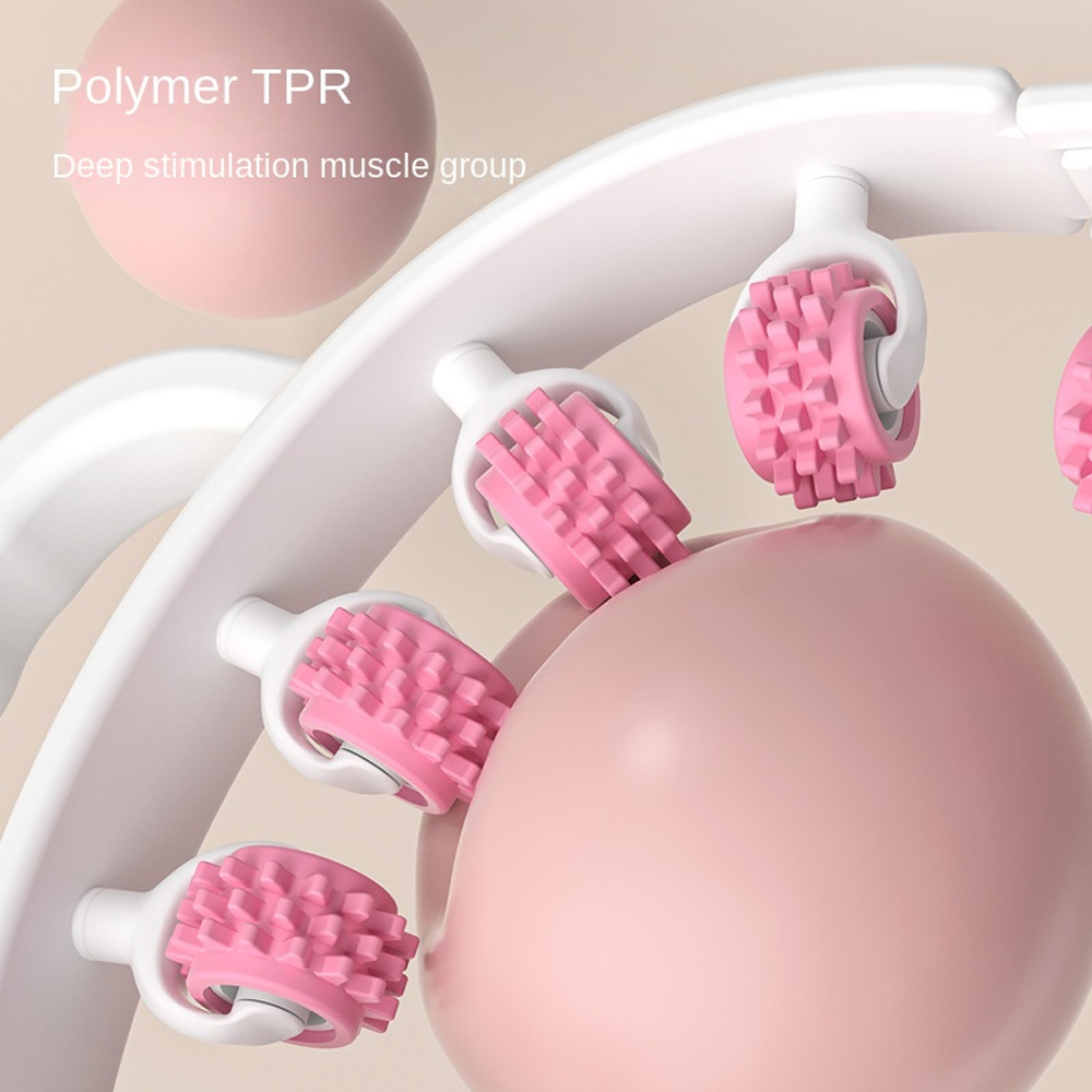 รอบลูกกลิ้งนวดสําหรับเอวกล้ามเนื้อหน้าท้องแหวนขาคลิป Stovepipe ล้าง Meridian แบบพกพาเครื่องมือนวดเซลลูไลท์