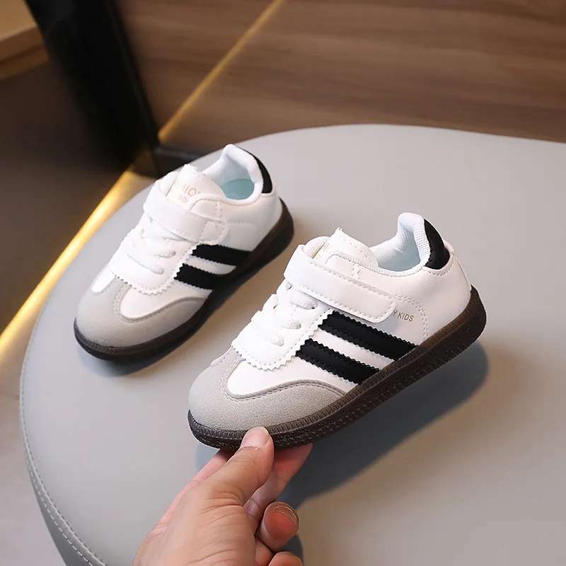 Lente sportschoenen voor kinderen PU-leer Ergonomie Kindersneakers Zachte zolen Kindersneakers Tennisschoenen voor jongens en meisjes