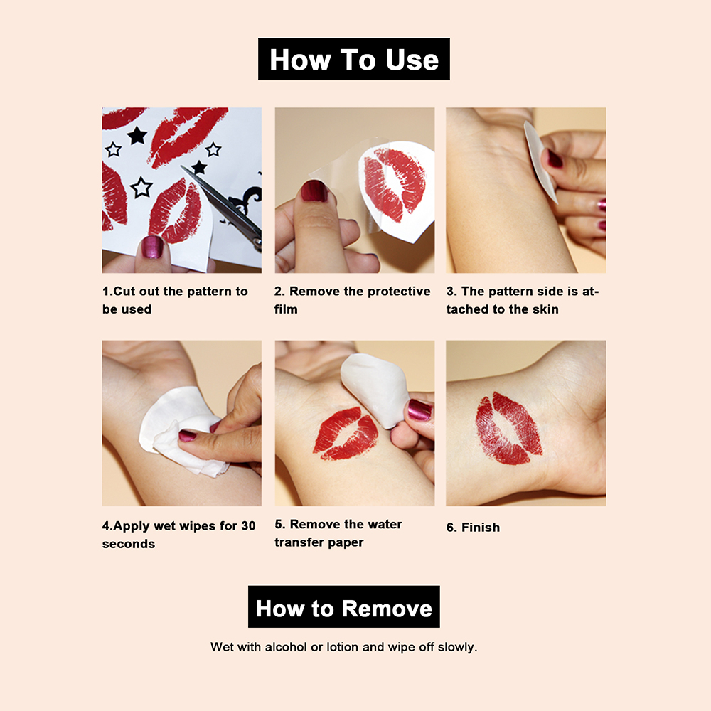 男性と女性のための一時的な入れ墨のステッカー,小さなシンボル,花,頭蓋骨,ボディーアート,偽の首,手作り,10個