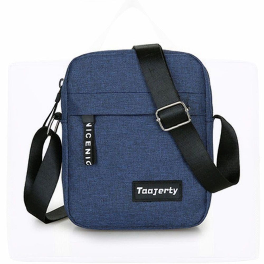 Bolsa de ombro de nylon masculina, bolsa monocromática tiracolo casual e elegante, bolsa de mão de negócios retrô