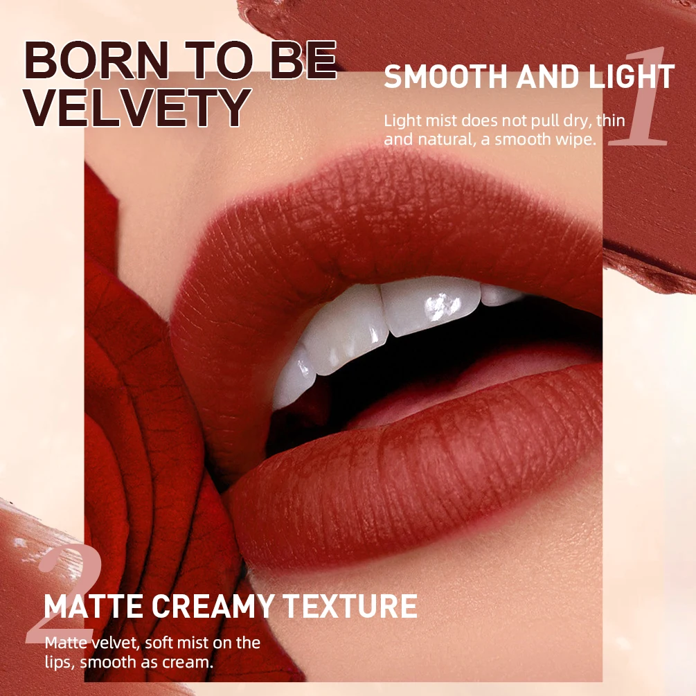 QIBEST 2 uds lápiz labial delineador de labios conjunto mate delineador de labios desnudo lápiz impermeable de larga duración lápiz labial maquillaje de contorno para mujeres