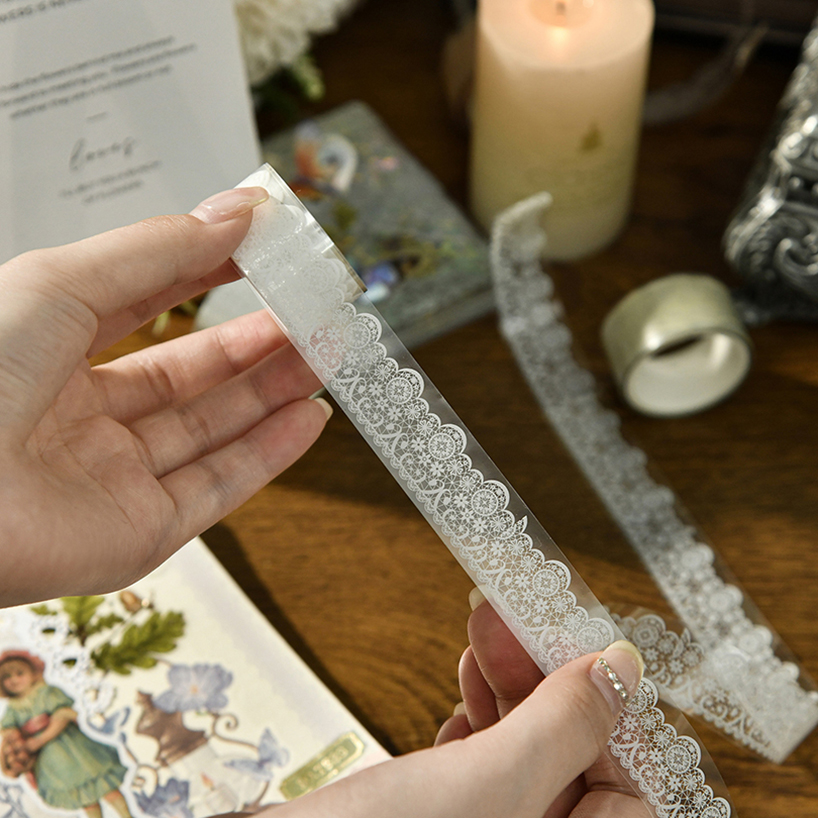 6 ロールレトロレース PET 和紙テープ日記装飾 Wasitape Cinta Adhesiva Decorativa スクラップブッキング用品マスキングテープ