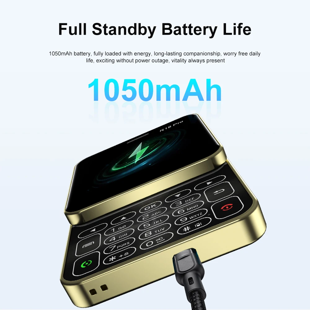 SERVO R18 PRO 2G หมุนหน้าจอโทรศัพท์มือถือไฟฉายคู่ Dual SIM Card วิทยุ FM Speed Dial Slider โทรศัพท์มือถือ 2.4" หน้าจอ