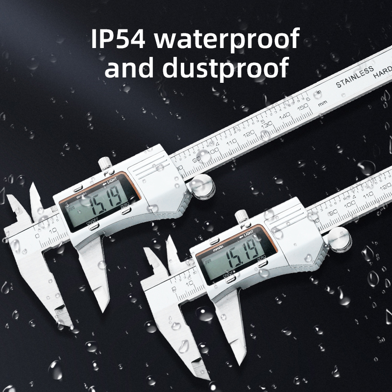 Đo Dụng Cụ Inox Kỹ Thuật Số Caliper 6 Inch 150Mm Đồng Hồ Đo Độ Dày Độ Sâu Thước Cặp Điện Tử