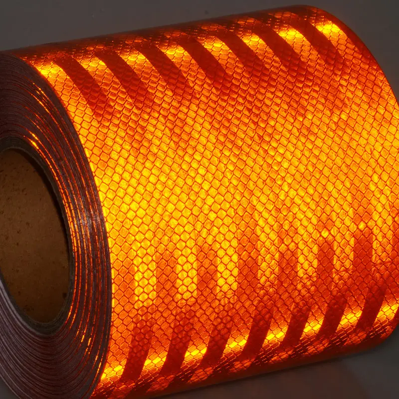 Adesivo riflettente adesivo impermeabile con striscia riflettente arancione microprisma di qualità eccellente 3M per nastro di avvertimento per camion cisterna larghezza 15cm