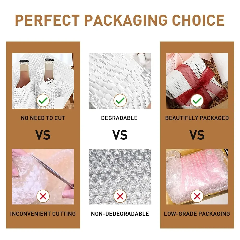 White Honeycomb paper Handicrafts Wrapping Paper, DIY Flowers And Gifts, Degradable Buffer Environmental Paper Etc.