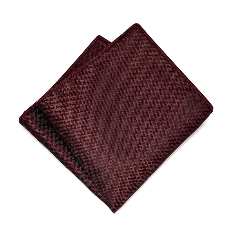 Dunkles Muster, Taschenhandtuch, trendiges Herren-Gentleman-Kleid, Business-Hochzeitsanzug, zurückhaltender, eleganter, einfarbiger, quadratischer Schal, 24 x 24 cm