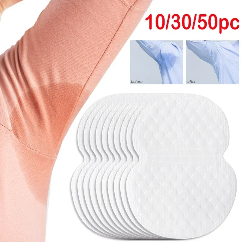 Almohadillas para el sudor Unisex, desodorantes de verano, almohadillas antitranspiración para el sudor, almohadillas desechables para absorber el sudor, 10/30/50 Uds.