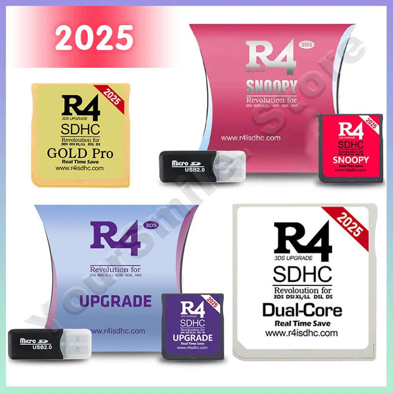 Новая версия 2025 года R4 NDS Game Gold Card Адаптер мгновенной экономии + 32G TF Burning Card COM-карта