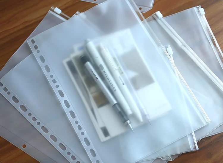 A6 A5 B5 PVC Transparent Bag Hand Book Storage Document Bag Information Bag Notepad Business Card Book Loose-leaf Bag