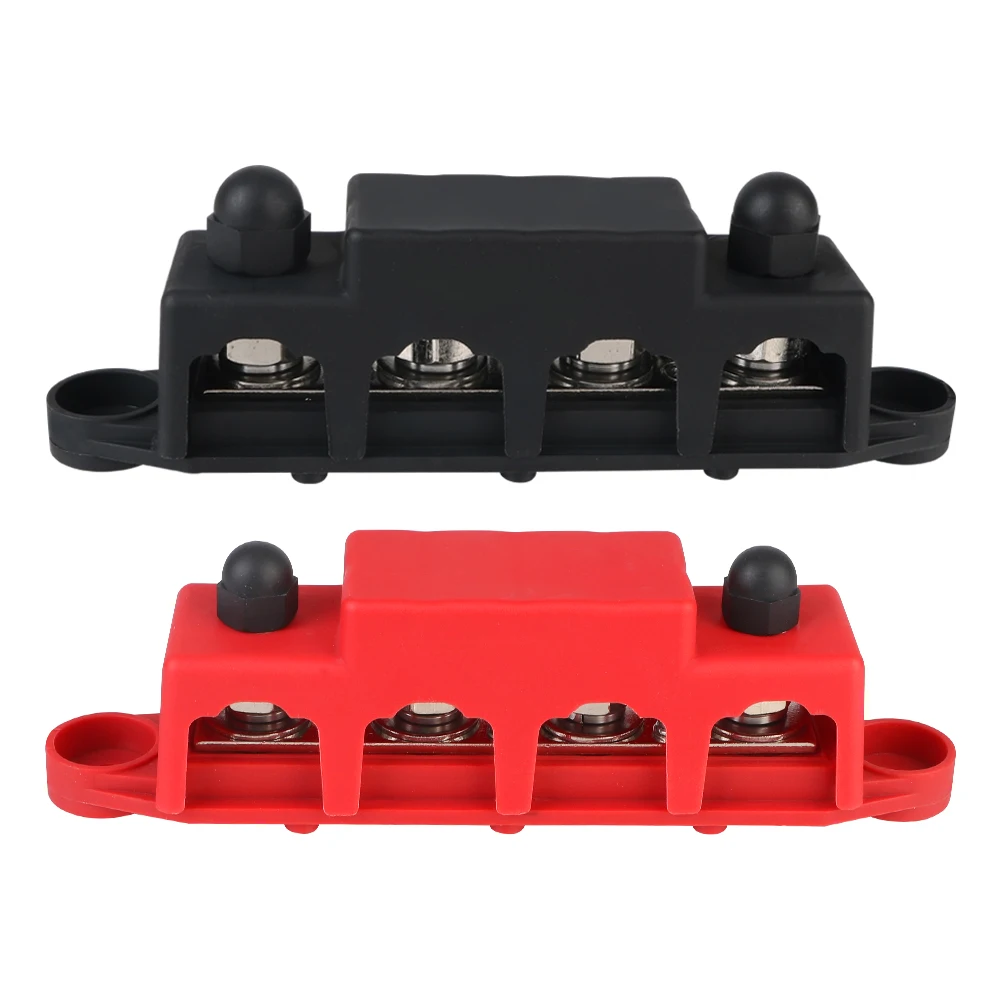 Bloco de distribuição de energia para caravana, rv, 4 maneiras, 48v, 250a, dc, barra de ônibus, eletrojunção para barco, caminhão, acessórios de carro, m8 m10