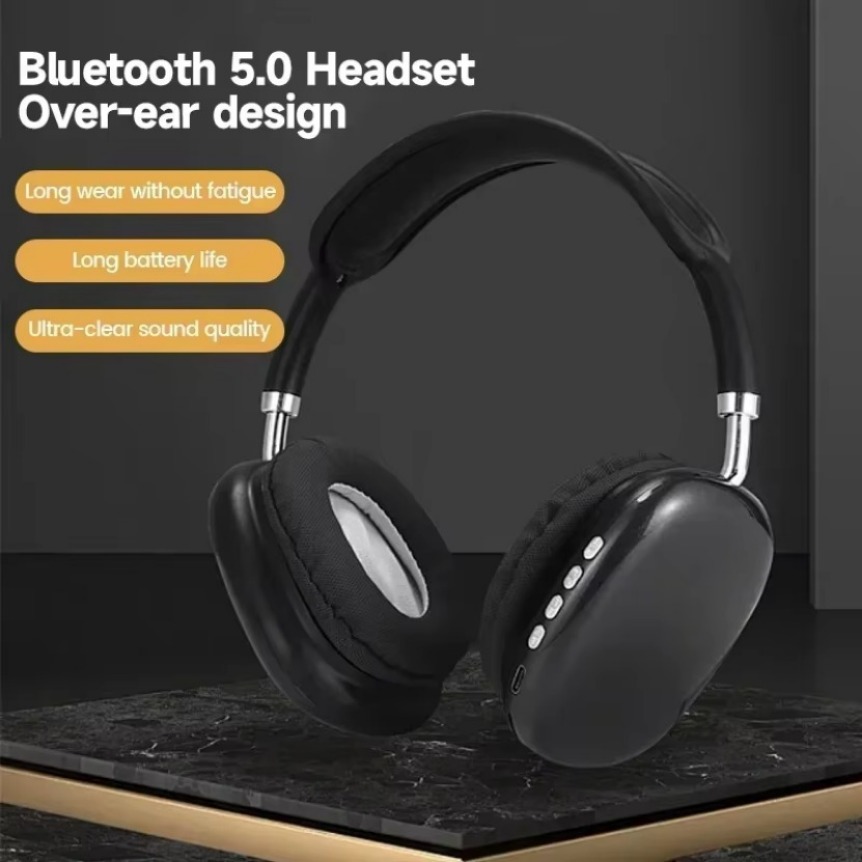 2025 P9 Kabelloses Bluetooth-Headset, Sport-Gaming, kabellose Kopfhörer mit Mikrofon, Ohrhörer mit Geräuschunterdrückung, Bluetooth-Kopfhörer