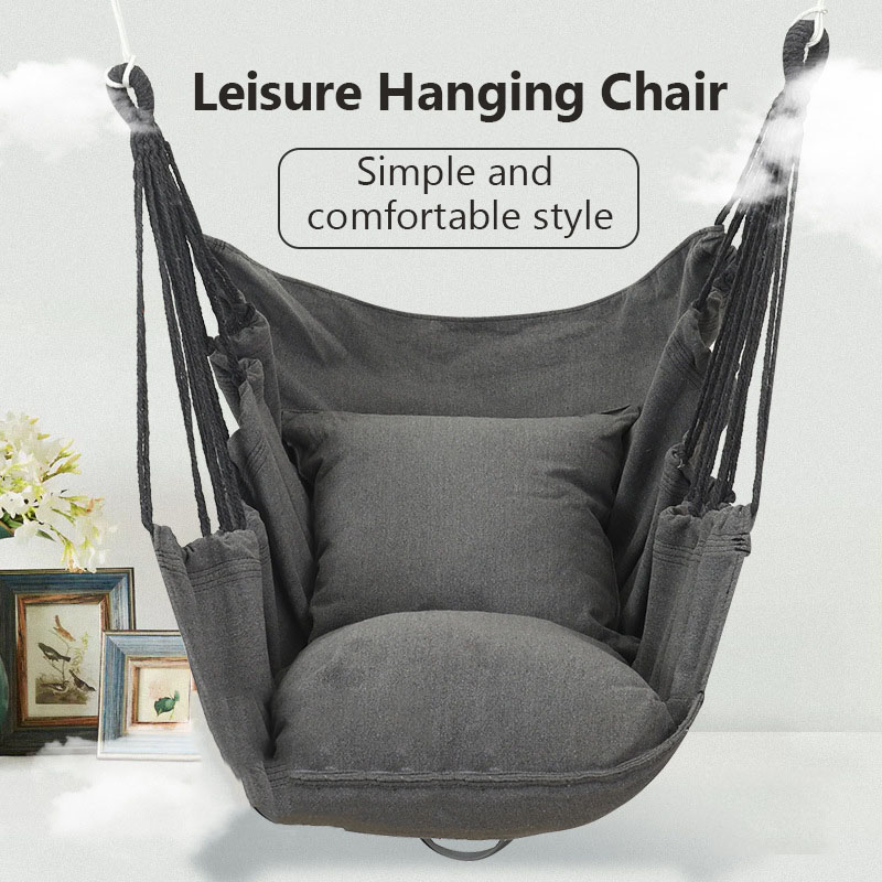 Fabric Hammock Chair Swing Rocking Chair With Storage Bag Dormitory Chair Portable Outdoor Garden Camping Anti Rollover Hammock