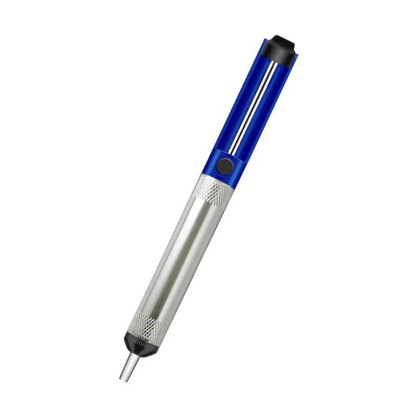 Blue Aluminium Desoldering Suction Pump Tool Vacuum Solder Sucker Tin Pen Removal Device for Soldering Iron