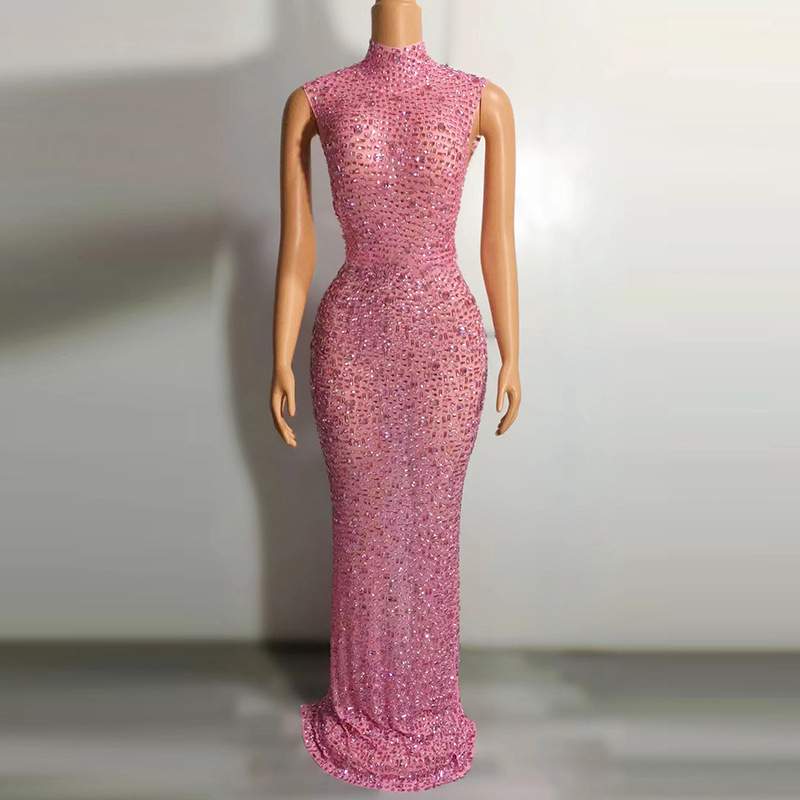 Elegante Luxe Kristallen Feestjurk Verjaardagsfeestjurk Bruid Diamant Lange Galajurk Moeder Formele Grootse Feestjurk