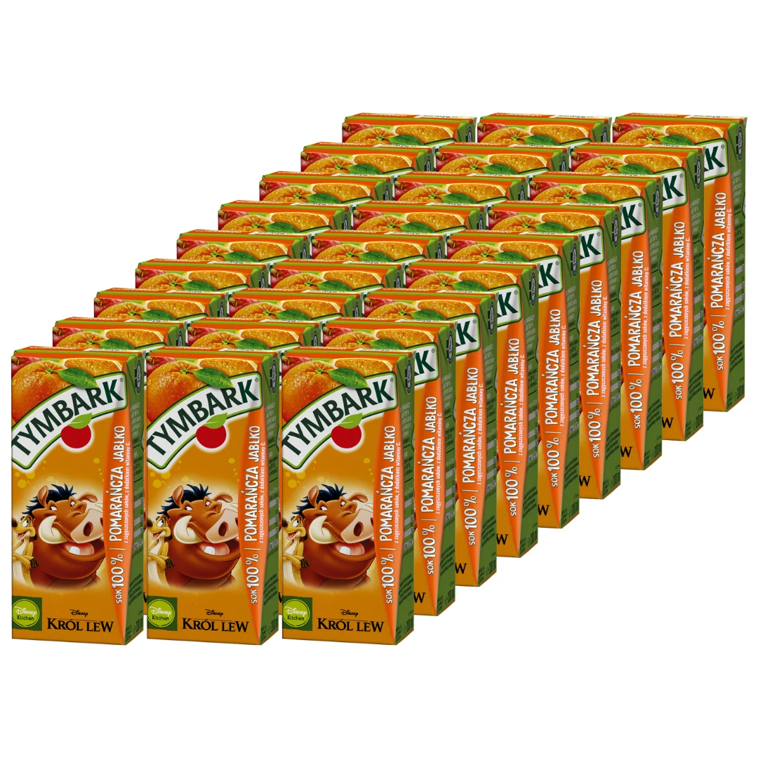TYMBARK Sok 100% Jabłko-Pomarańcza 200ml x 27 sztuk