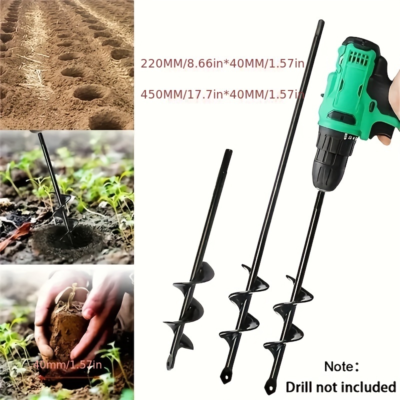 LUSQI-Perceuse hélicoïdale pour vecdes légumes, foret de fleurs, tournevis pour jardin, plantation de sol, 1 pièce