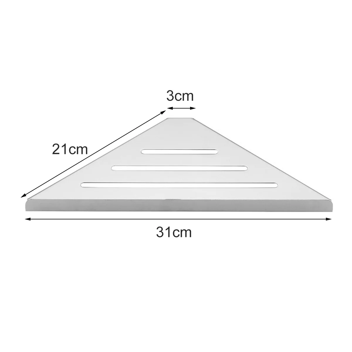 ห้องน้ําชั้นวางมุมชั้นวางของไม่มีเจาะ 304 สแตนเลสสตีลมุมจัดเก็บ Heavy-Duty Hollow แชมพู Rack