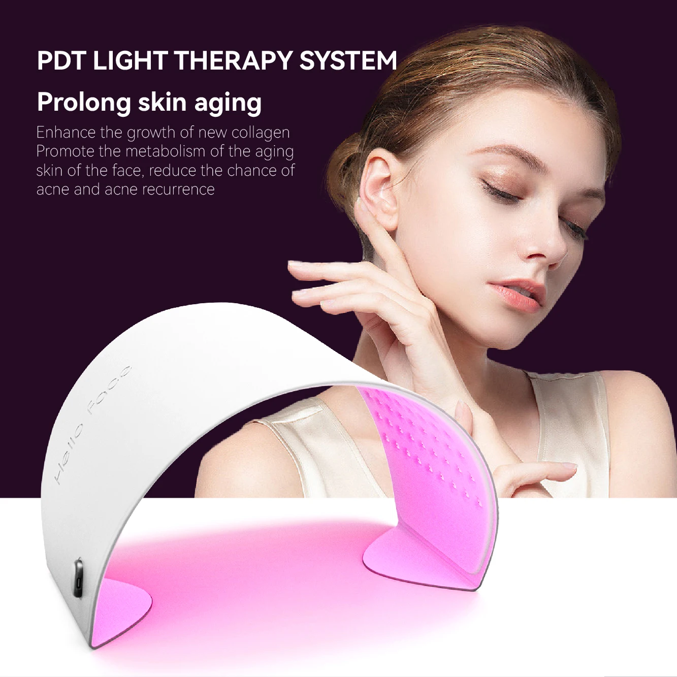 Hello Face L6 LED フェイスマスク近赤外線光 PDT 光療法軽量プロフェッショナル SPA フェイシャルボディ美容機