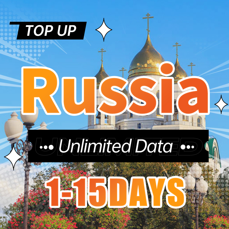 Tarjeta SIM de datos 4G prepago de Rusia, Datos ilimitados de Internet, Plug and play, tarjeta SIM de viaje de Rusia, compatible con eSim