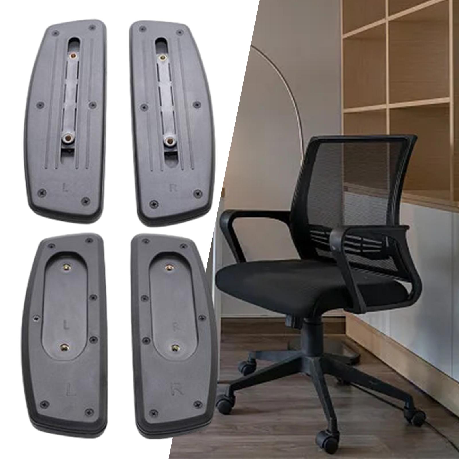 2x Office Chair Replacement Armrest Arm Pads Caps Accessories Wear Resistant Sliding Mount For Universal Office Chair Replacment