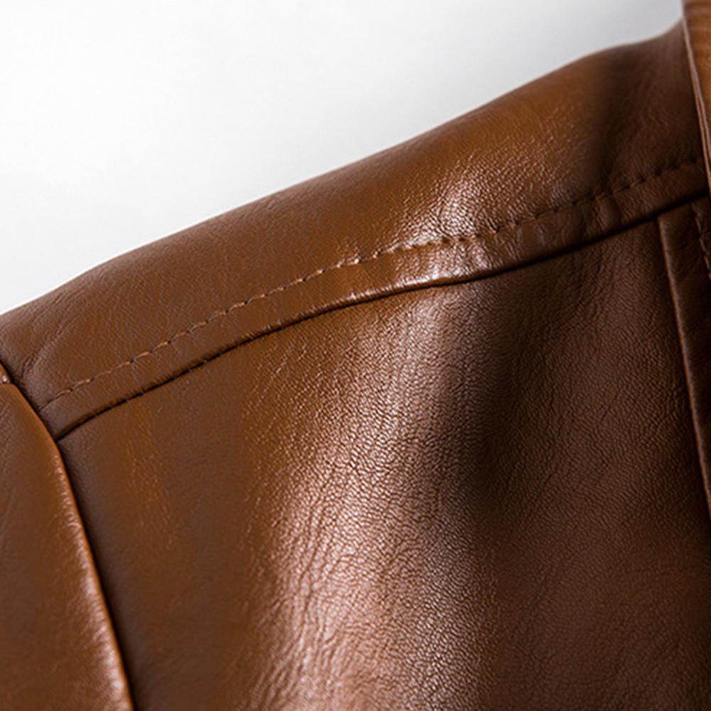 Costume décontracté en cuir de mouton naturel pour hommes, veste Slim, Section fine, noir et marron, printemps et automne