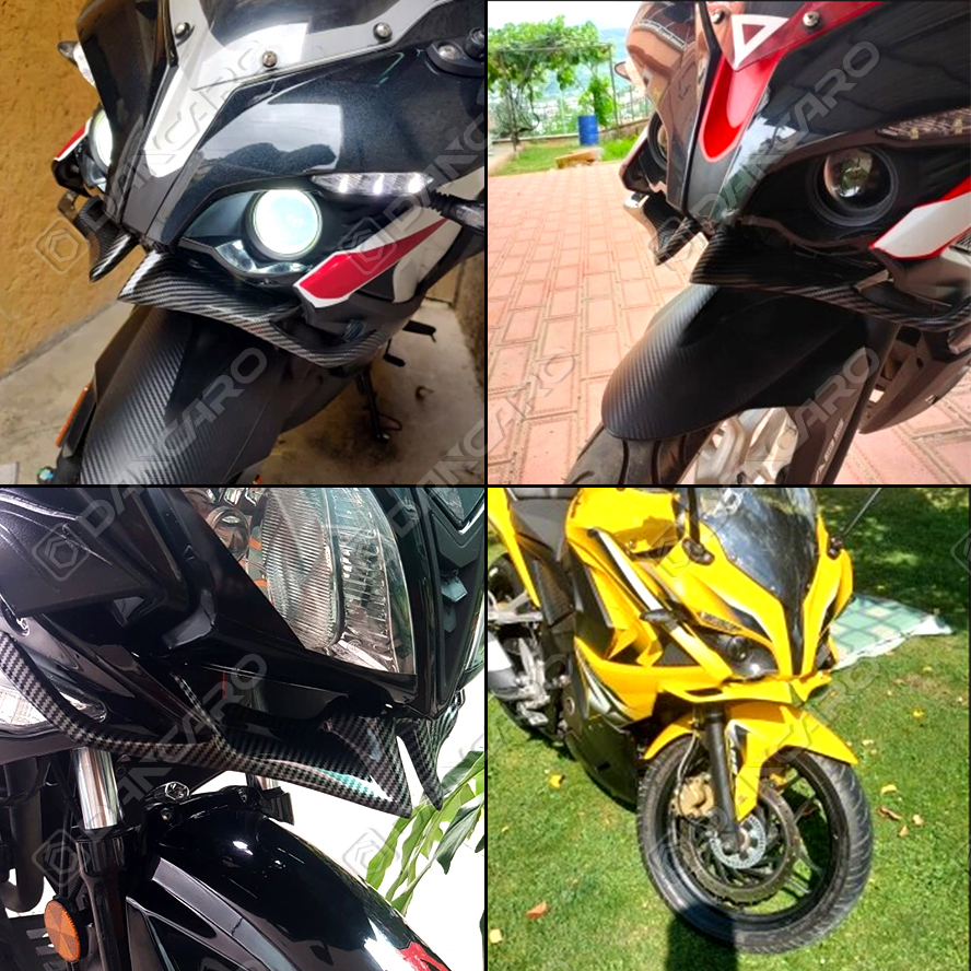 Для BAJAJ Pulsar RS200 RS200 логотип ABS передний обтекатель крылышки аэродинамическая защитная крышка аксессуары для мотоциклов Запчасти