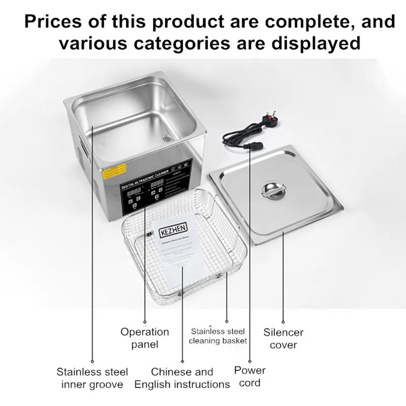 Limpiador ultrasónico de 3L, 120W, 40khz, instrumento Dental de laboratorio, Hardware industrial, desoxidación y desengrasante, placa base de reparación de automóviles