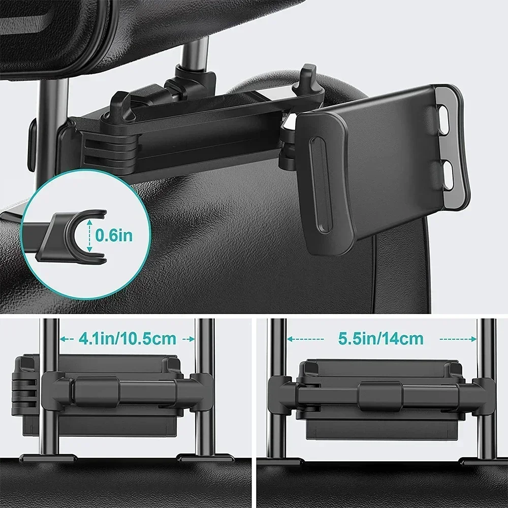 Telescopisch auto-achterkussen Telefoonhouder Tablet Autostandaard Hoofdsteun achterbank Montagebeugel voor tablet enz. Voor Apple Samsung