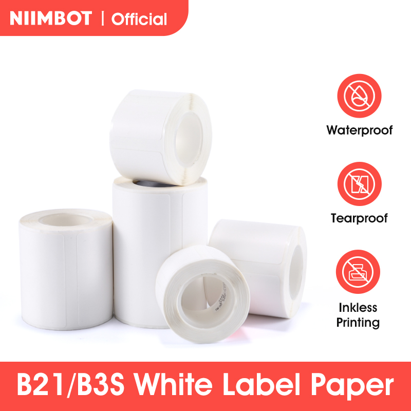 2 рулона NIIMBOT B21 B3S, термоэтикетка, цена на одежду, самоклеящаяся бирка для еды, водонепроницаемая, для умного офиса, карманный принтер, бумага для этикеток