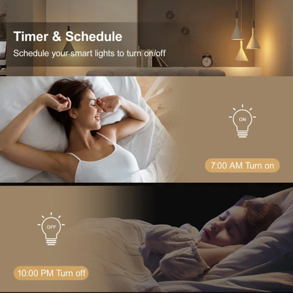 Zigbee LED-Glühbirne E27 E14 GU10 Intelligente Lampe RGB+WW+CW LED-Birne Sprachsteuerung mit Alexa, Google Home, Smartthings