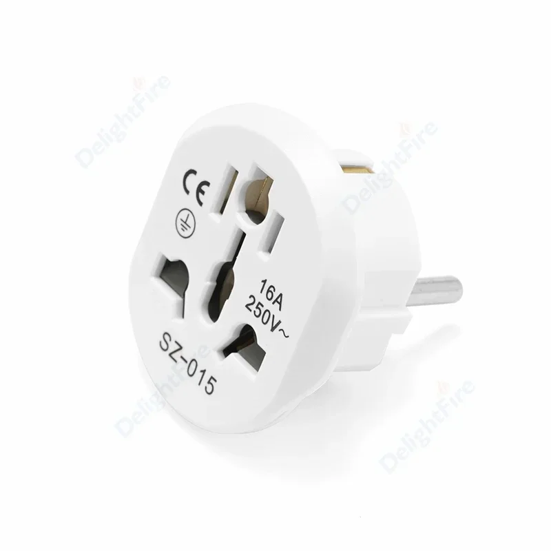 EU Cắm 16A 250V EU Du Lịch Chuyển Đổi 2 Vòng Ổ Cắm Cao Cấp Đa Năng Âu Mỹ Anh CN EU AC Ổ Điện