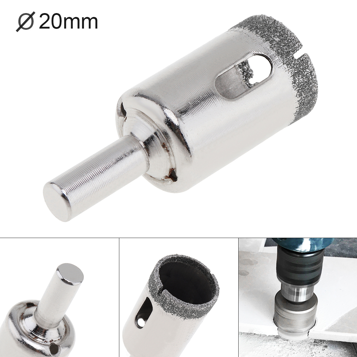 Diamond Core Hole Saw Drill Bit Kit Tool Woodworking 6/8/10/12/14/16/18/20/22/25mm Hole Opener Tools Wood Circle Hole Saw Cutter