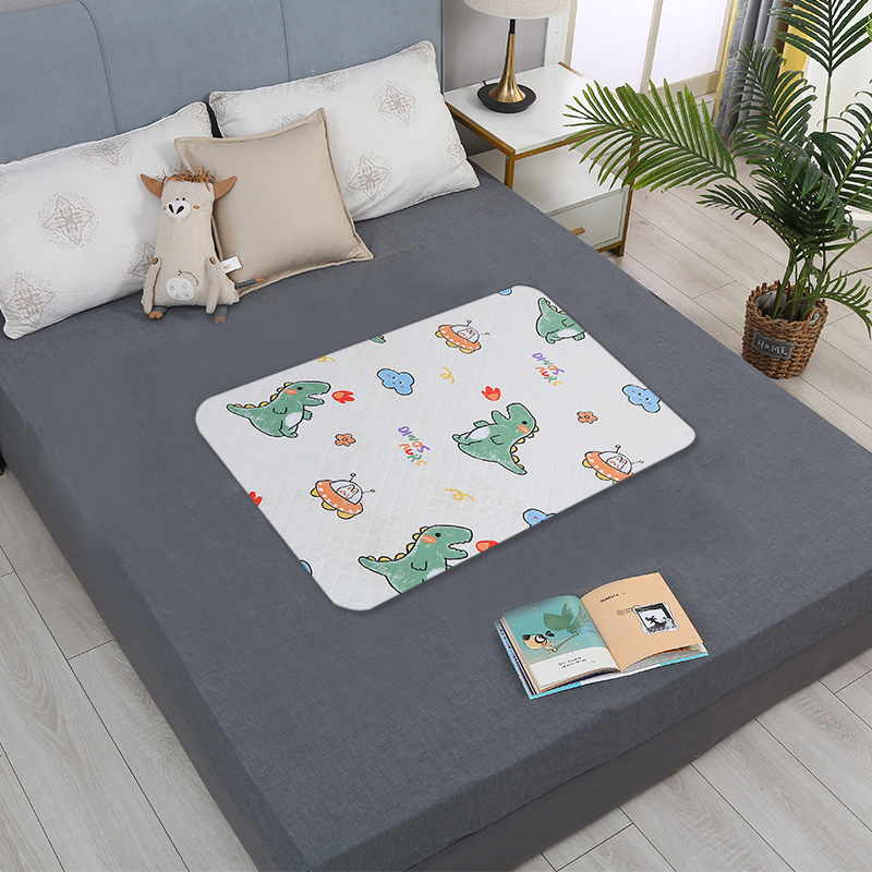 Waterdichte wasbare matras urinemat voor baby-peuters Leuke cartoon bedbeschermer Luierbeddengoed Urinepads Doek Ademend