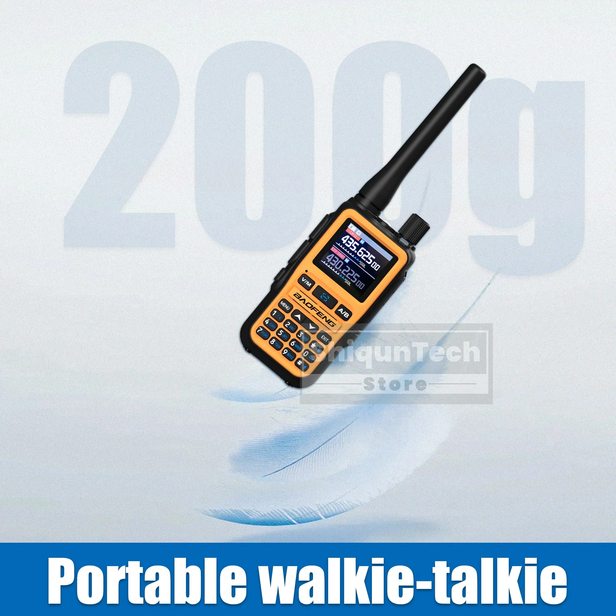 Baofeng UV-5R Mini Walkie Talkie Orange 5R Mini Radio Bluetooth Programmierung 1600mah UHF VHF AM FM Tragbare Gegensprechanlage für Camping