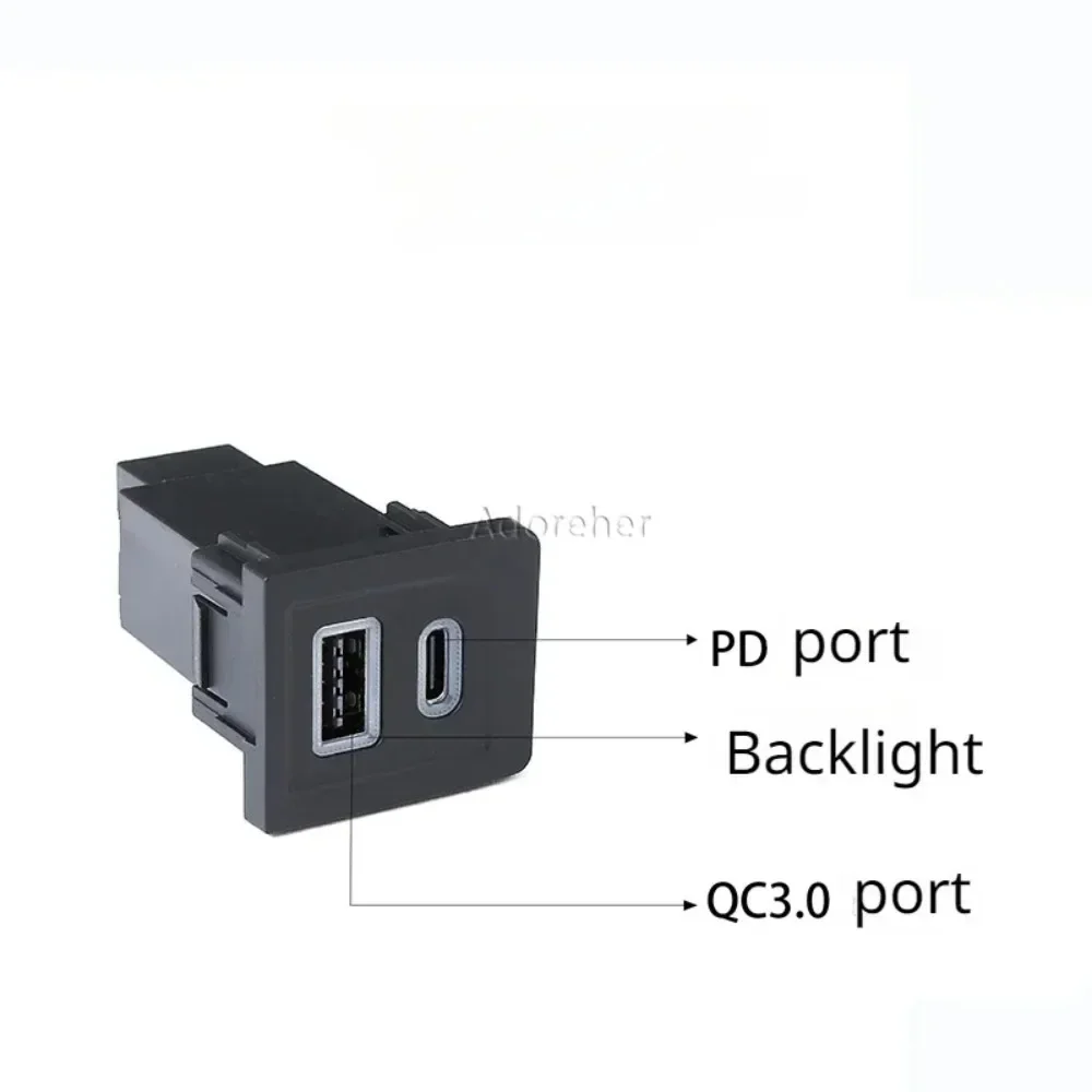 Автомобильное USB-зарядное устройство PD Quick Charge QC3.0, адаптер для зарядки телефона, подходит для Volkswagen Multivan T5 2008-2012