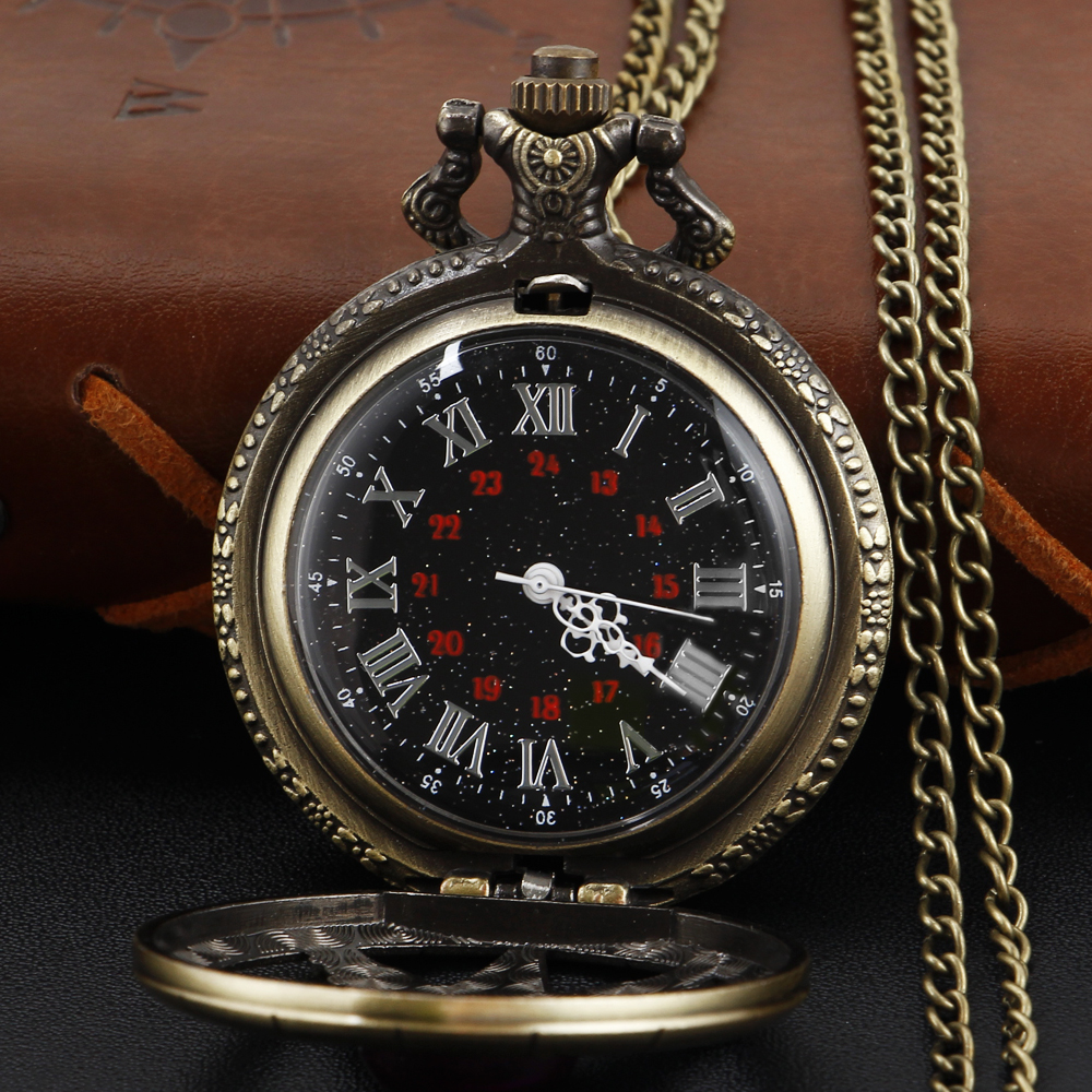 Relógio de bolso de quartzo masculino, antigo, roxo, gema mágica, octogonal, estrela, fob, corrente, colar, pulseira, pingente, relógio, melhor presente