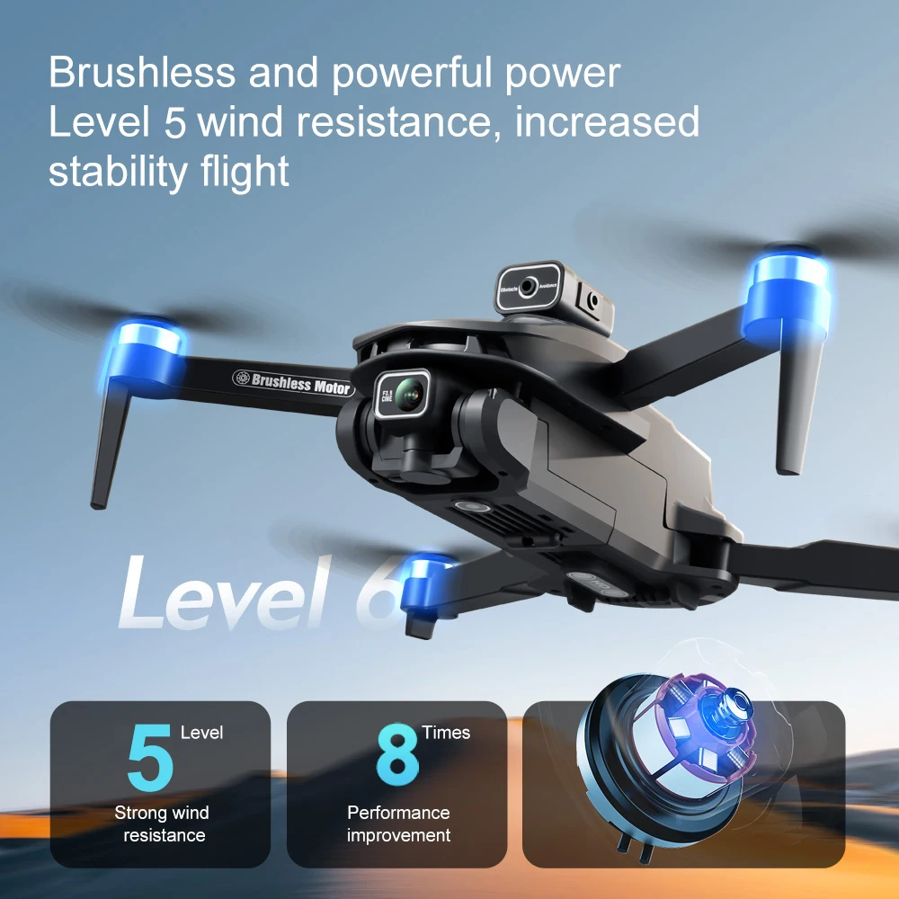 2025 V168 Pro MAX GPS Drone 8K Cámara HD Profesional 5G WIFI FPV 360 °   Quadcopter RC de pantalla grande sin escobillas para evitar obstáculos