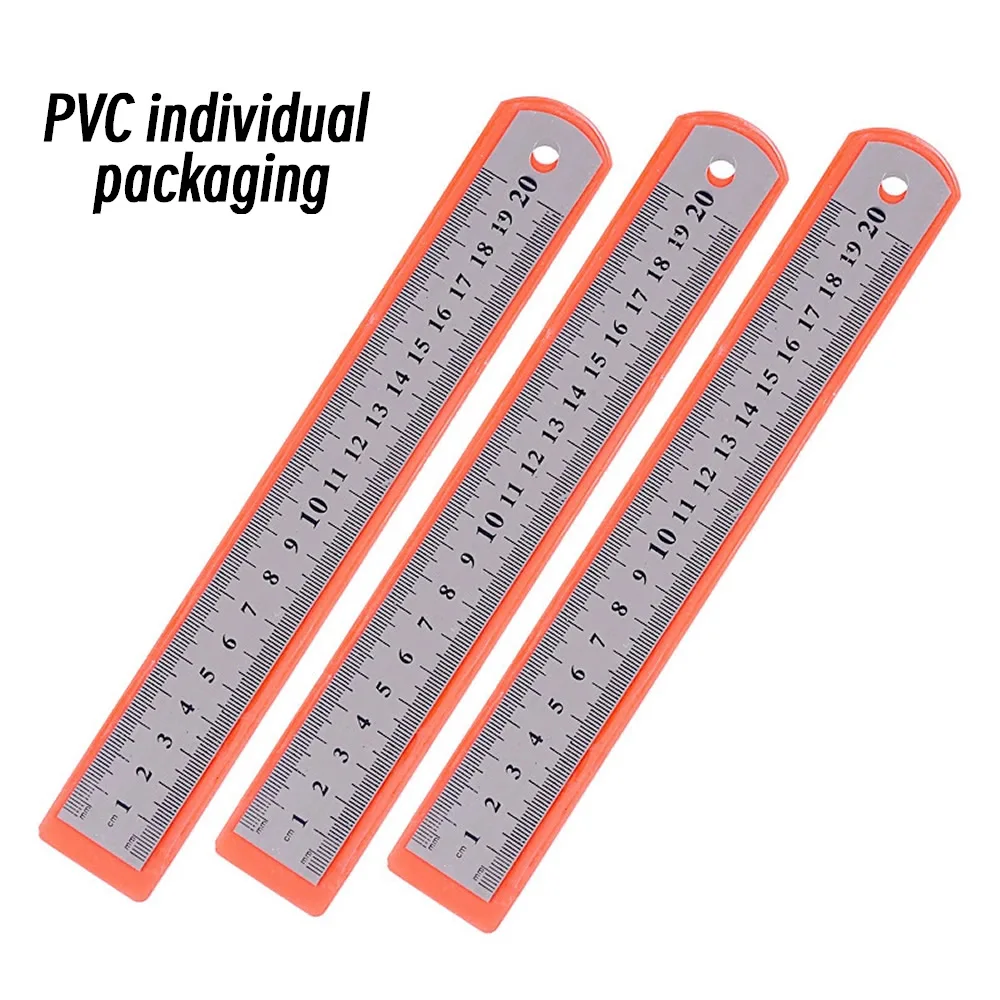 10P 15-30cm Acciaio inossidabile Metallo Righello dritto Precisione Double Sided Precisione Strumento di misurazione Scala Accessori righello metrico