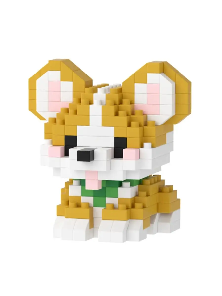 1pcs Cute cat and dog building blocks, cat and dog doll micro particle building block ornaments, great gift for festivals